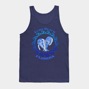 Vero Beach Florida Vacation Tribal Manatees Tank Top